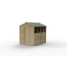 Forest Garden 4LIFE Apex Shed 6x8 Double Door 4 Window - Installed