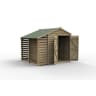 Forest Garden 4LIFE Apex Shed 6x8 Double Door No Windows With Lean-To - Installed