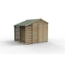 Forest Garden 4LIFE Apex Shed 6x8 Double Door No Windows With Lean-To - Installed