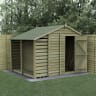 Forest Garden 4LIFE Apex Shed 6x8 Single Door No Windows With Lean-To