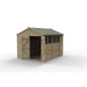 Forest Garden 4LIFE Apex Shed 8x10 Double Door 4 Window - Installed