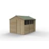 Forest Garden 4LIFE Apex Shed 8x10 Double Door 4 Window - Installed