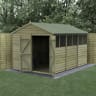 Forest Garden 4LIFE Apex Shed 8x12 Double Door 6 Window - Installed