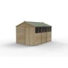 Forest Garden 4LIFE Apex Shed 8x12 Double Door 6 Window - Installed