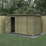 Forest Garden 4LIFE Pent Shed 10x6 Single Door No Windows - Installed