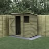 Forest Garden 4LIFE Pent Shed 6x4 Single Door 1 Window - Installed