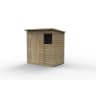 Forest Garden 4LIFE Pent Shed 6x4 Single Door 1 Window - Installed