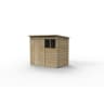 Forest Garden 4LIFE Pent Shed 7x5 Single Door 2 Windows - Installed
