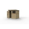 Forest Garden 4LIFE Pent Shed 7x5 Single Door 2 Windows - Installed