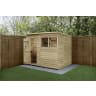 Forest Garden 4LIFE Pent Shed 8x6 Single Door 2 Windows - Installed