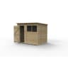 Forest Garden 4LIFE Pent Shed 8x6 Single Door 2 Windows - Installed