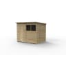 Forest Garden 4LIFE Pent Shed 8x6 Single Door 2 Windows - Installed