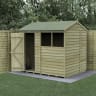 Forest Garden 4LIFE Reverse Apex Shed 8x6 Single Door 2 Windows - Installed
