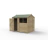 Forest Garden 4LIFE Reverse Apex Shed 8x6 Single Door 2 Windows - Installed