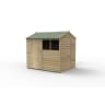 Forest Garden 4LIFE Reverse Apex Shed 8x6 Single Door 2 Windows - Installed