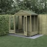 Forest Garden 4LIFE Apex Summerhouse 6x4 Double Door 5 Window - Installed