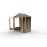 Forest Garden 4LIFE Apex Summerhouse 6x4 Double Door 5 Window - Installed