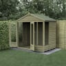 Forest Garden 4LIFE Apex Summerhouse 7x5 Double Door 4 Window