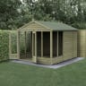 Forest Garden 4LIFE Apex Summerhouse 8x10 Double Door 6 Window