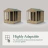 Forest Garden 4LIFE Apex Summerhouse 8x10 Double Door 6 Window
