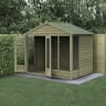 Forest Garden 4LIFE Apex Summerhouse 8x6 Double Door 4 Window - Installed
