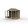 Forest Garden 4LIFE Apex Summerhouse 8x6 Double Door 4 Window - Installed