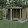 Forest Garden 4LIFE Pent Summerhouse 10x6 Double Door 5 Window