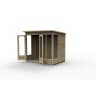 Forest Garden 4LIFE Pent Summerhouse 7x5 Double Door 4 Window - Installed