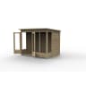 Forest Garden 4LIFE Pent Summerhouse 8x6 Double Door 4 Window - Installed