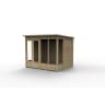 Forest Garden 4LIFE Pent Summerhouse 8x6 Double Door 4 Window - Installed
