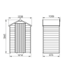 Forest Overlap Pressure Treated Apex Shed without Windows 4 x 3ft