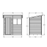 Forest Shiplap Dip Treated Pent Shed 6 x 4ft 