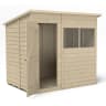 Forest Overlap Pressure Treated Pent Shed 7 x 5ft