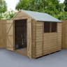 Forest Overlap Pressure Treated Double Door Apex Shed 7 x 7ft