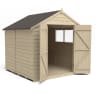 Forest Overlap Pressure Treated Double Door Apex Shed 7 x 7ft