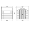 Forest Overlap Pressure Treated Double Door Apex Shed 7 x 7ft