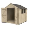 Forest Overlap Pressure Treated Double Door Apex Shed 7 x 7ft