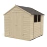 Forest Overlap Pressure Treated Double Door Apex Shed 7 x 7ft