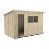 Forest Overlap Pressure Treated Pent Shed 10 x 6ft