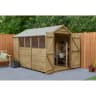 Forest Overlap Pressure Treated Double Door Apex Shed 10 x 6ft