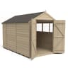 Forest Overlap Pressure Treated Double Door Apex Shed 10 x 6ft