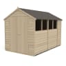 Forest Overlap Pressure Treated Double Door Apex Shed 10 x 6ft