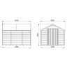 Forest Overlap Pressure Treated Double Door Apex Shed without Windows 10 x 8ft