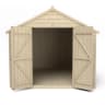 Forest Overlap Pressure Treated Double Door Apex Shed without Windows 10 x 8ft