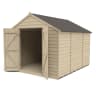 Forest Overlap Pressure Treated Double Door Apex Shed without Windows 10 x 8ft