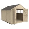 Forest Overlap Pressure Treated Double Door Apex Shed 10 x 8ft