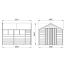 Forest Overlap Pressure Treated Double Door Apex Shed 10 x 8ft