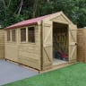 Forest Shiplap Pressure Treated Double Door Apex Shed 10 x 8ft