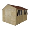 Forest Shiplap Pressure Treated Double Door Apex Shed 10 x 8ft