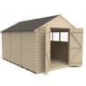 Forest Overlap Pressure Treated Double Door Apex Shed 12 x 8ft